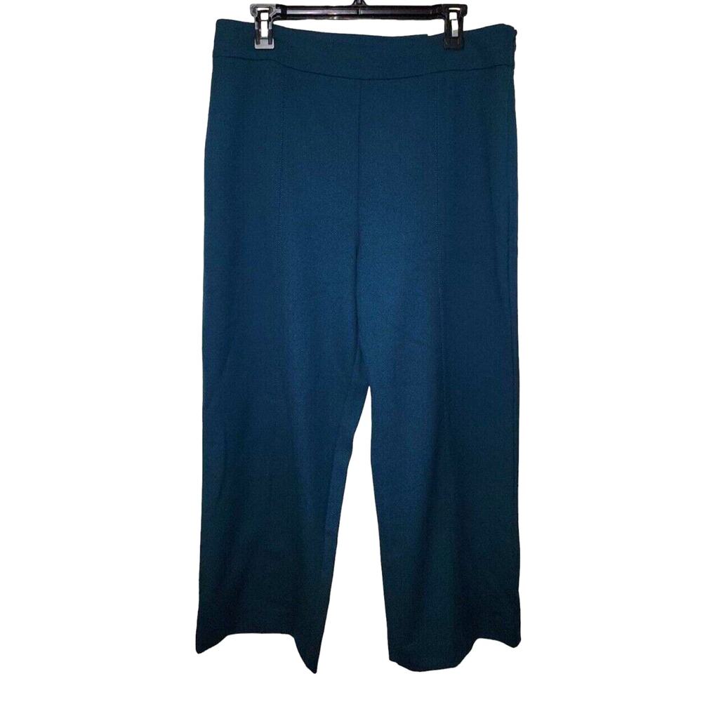 NWT Ann Taylor Sz 12 Green High Rise Fitted Straight Ankle Dress Pants Career